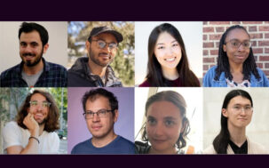 Composite image of eight faces of research fellows.