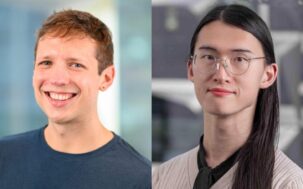 Headshots of David Clark and Binxu Wang