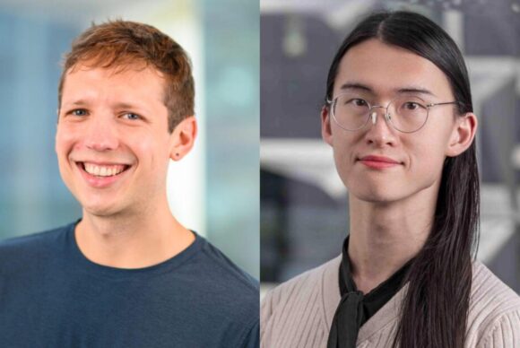 Headshots of David Clark and Binxu Wang